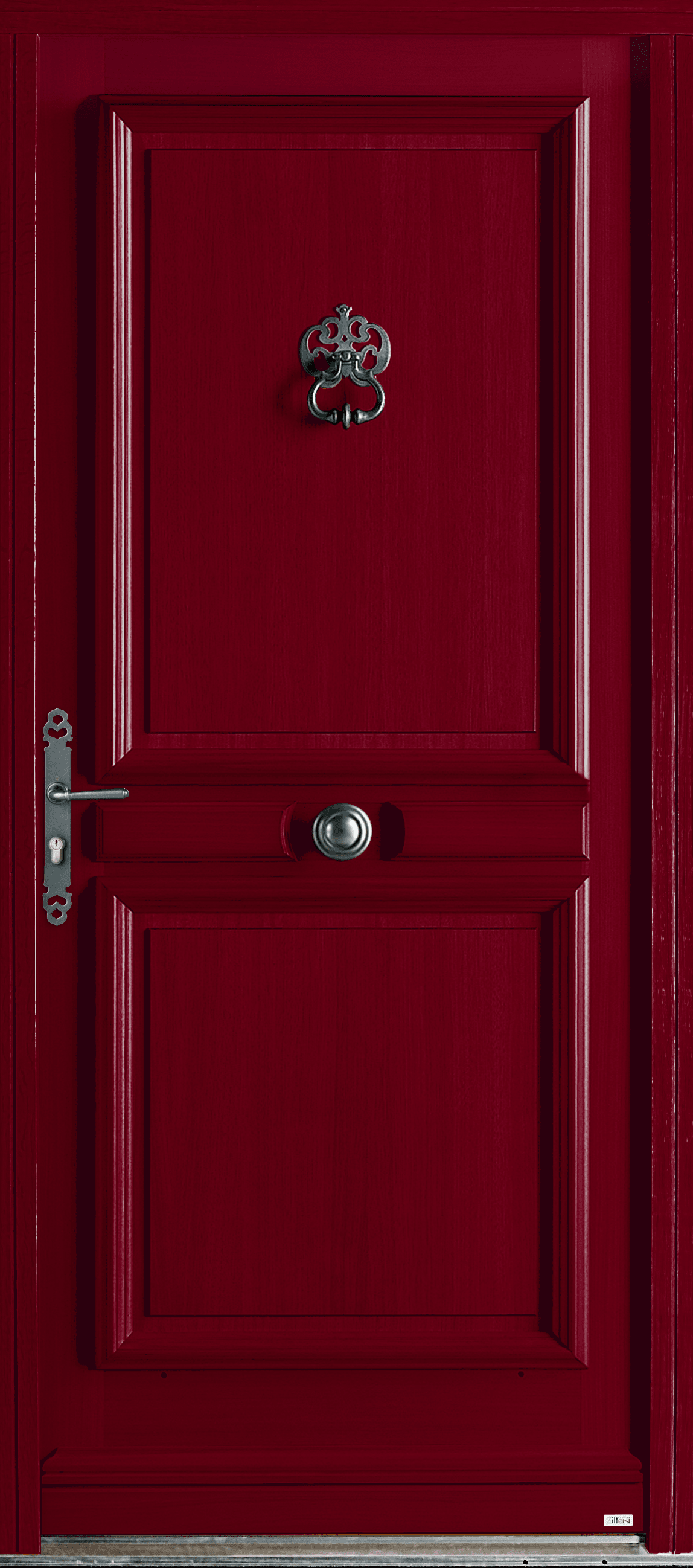 Porte d'entrée en bois avec moulures à Six-Fours