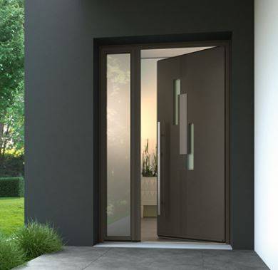 Porte en alu comtemporaine pour maison neuve à Bandol