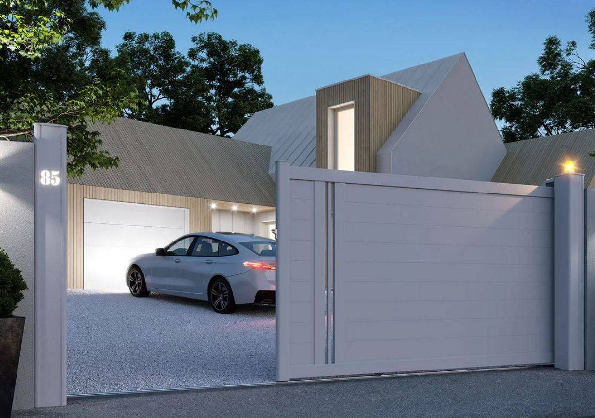 Portail coulissant alu moderne à Evenos