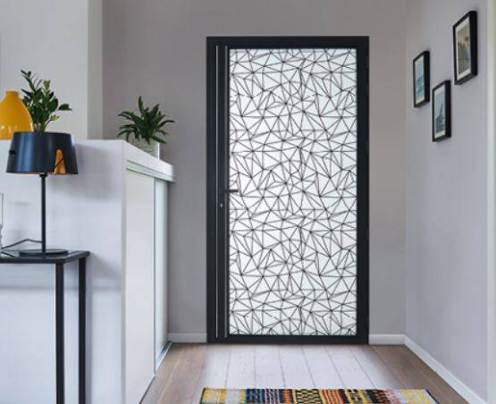 Porte d'entrée alu grand vitrage six-fours