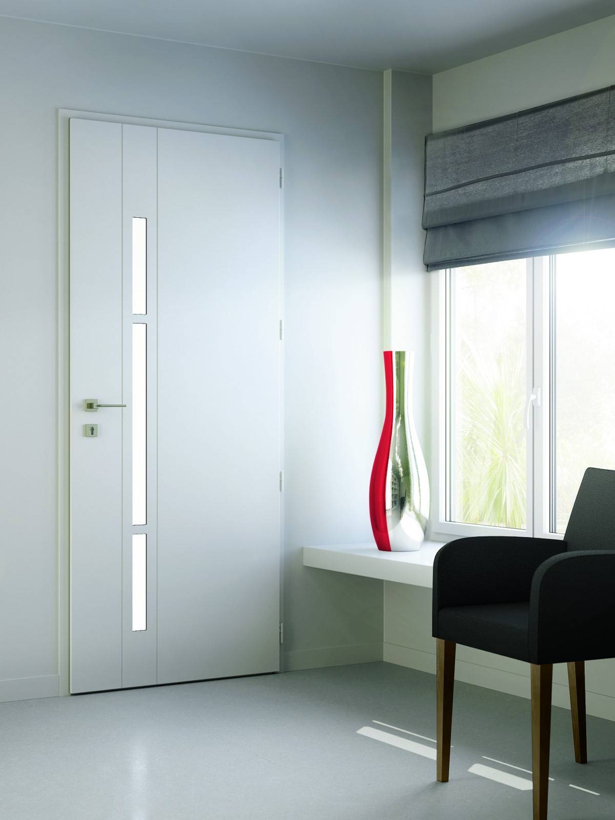 Porte d'entrée alu contemporaine à Sanary-sur-Mer