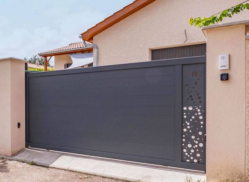 Portail à lames et décor La Cadière d'Azur 